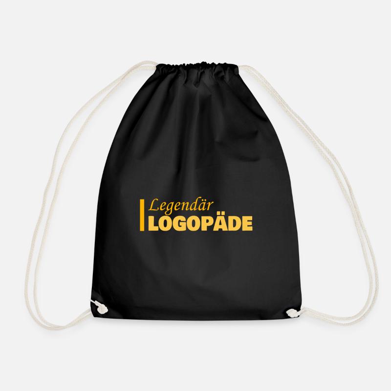 Occupation: Speech therapist - Drawstring Bag - black