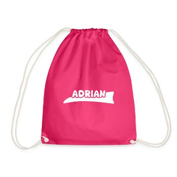 First name Adrian - Drawstring Bag - fuchsia - Front