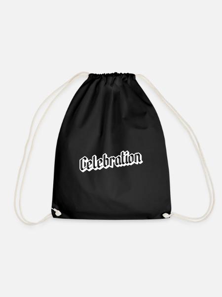 Celebration - Drawstring Bag - black