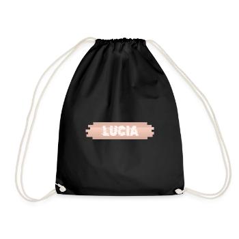 Lucia as a first name - Drawstring Bag - black - Front