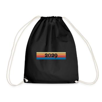 Year 2029 - Drawstring Bag - black - Front