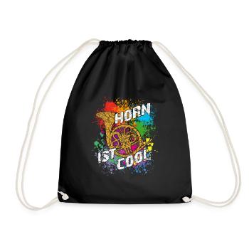 Horn is cool - Drawstring Bag - black - Front