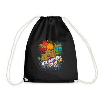 Drummer Boy - Drums - Drummer - Turnbeutel - Schwarz - Vorne