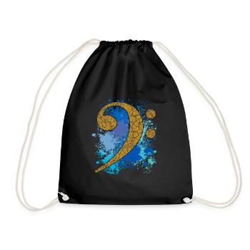 Basse - Bass Key - bleu - Sac de sport léger - noir - Devant