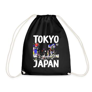 Tokyo Japan - Drawstring Bag - black - Front