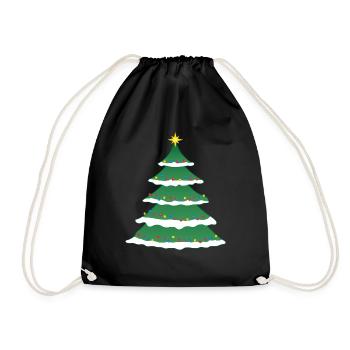 weihnachten winter rentier weihnachtsmann ugly chr - Turnbeutel - Schwarz - Vorne