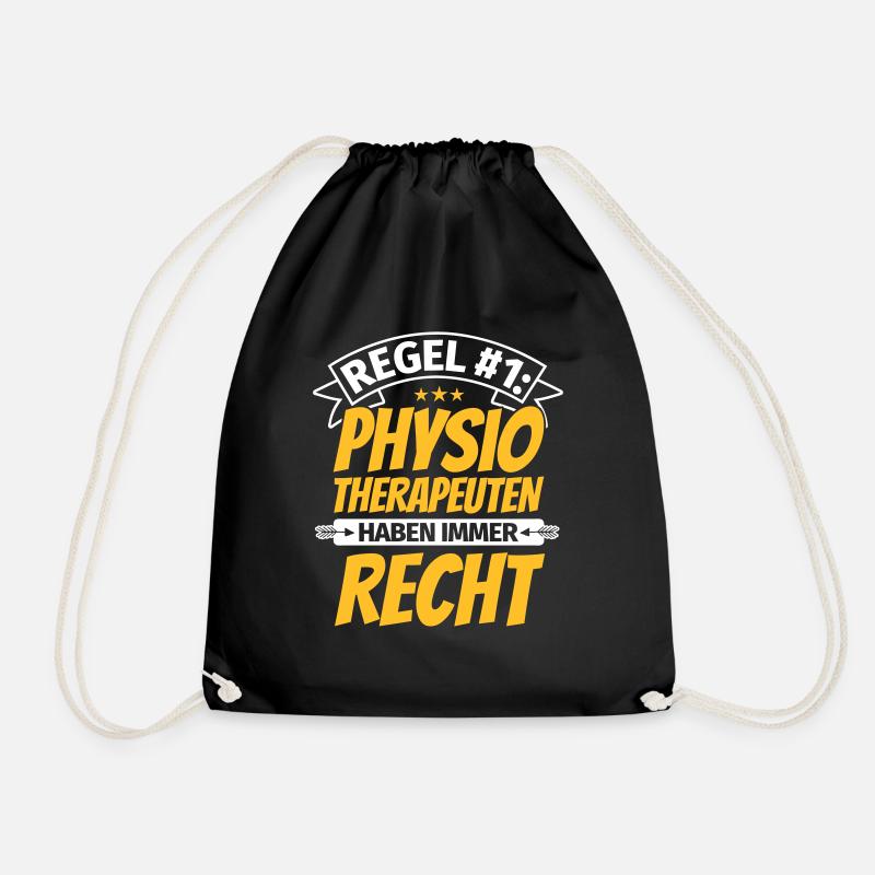 Physiotherapeut Geschenke lustig Physiotherapie - Turnbeutel - Schwarz