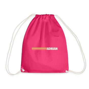 First name for Adrian Style Retro - Drawstring Bag - fuchsia - Front