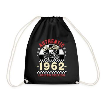 60 Ans Anniversaire Thème Moto Vintage 1962 - Sac de sport léger - noir - Devant