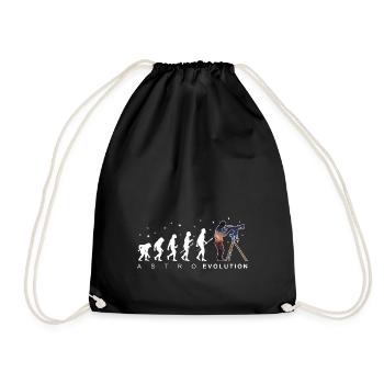 Astronomy Evolution Astrophotography Gift - Drawstring Bag - black - Front