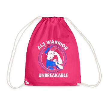 ALS Nervenkrankheit - Turnbeutel - Fuchsia - Vorne