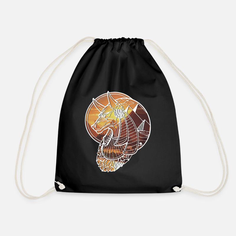 le dieu égyptien Anubis - Sac de sport léger - noir