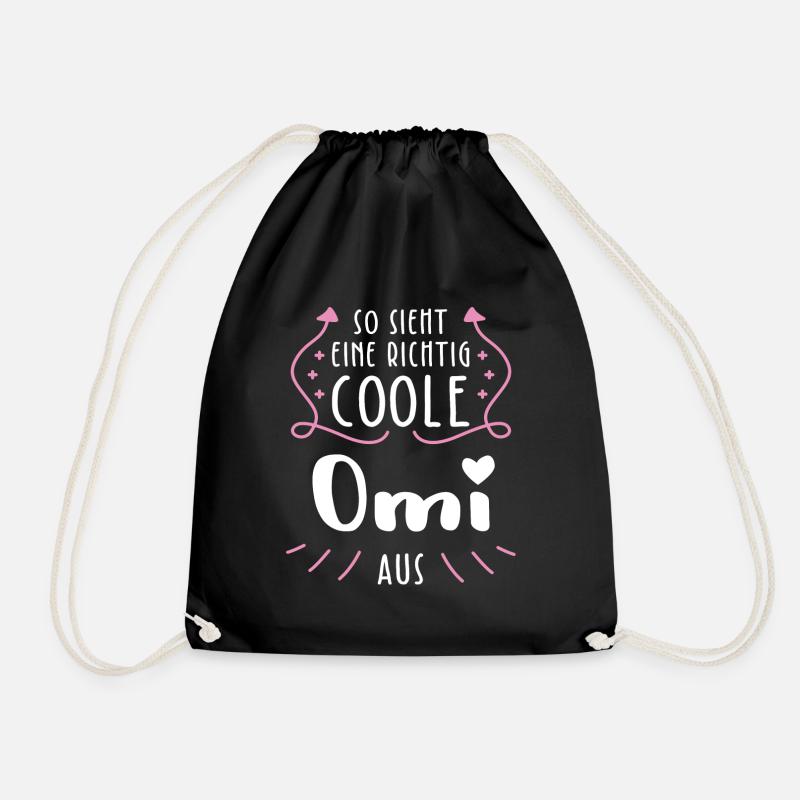 So Sieht Eine Richtig Coole Omi Aus - Turnbeutel - Schwarz