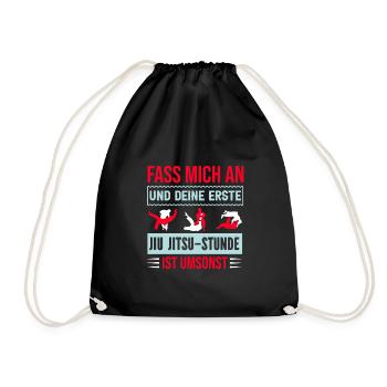 Jiu Jitsu Stunde Jiu Jitsu Training - Turnbeutel - Schwarz - Vorne