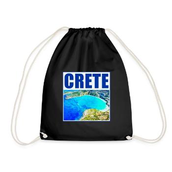 Kreta Elafonisi Traumstrand roter Sand - Turnbeutel - Schwarz - Vorne
