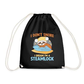 I don't snore I dream I'm a Steamlock - Drawstring Bag - black - Front