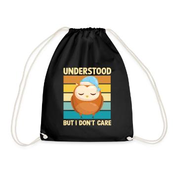 Compris- Mais je m’en fiche - Sac de sport léger - noir - Devant
