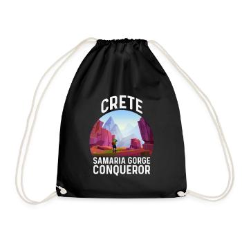 Crete Samaria Gorge Conqueror - Drawstring Bag - black - Front