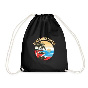 Elafonisi Lover - Drawstring Bag - black - Front