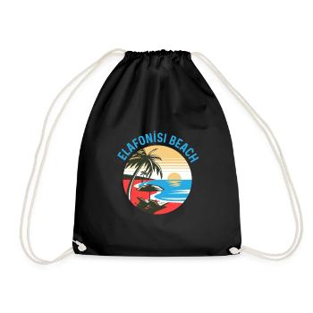 Elafonisi Beach - Drawstring Bag - black - Front