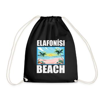 Elafonisi Beach - Drawstring Bag - black - Front
