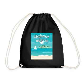 Elafonisi Beach - Drawstring Bag - black - Front