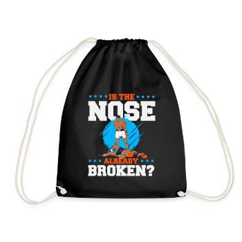 Is the nose already broken - Drawstring Bag - black - Front