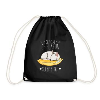 Official Chihuahua Sleep Shirt - Turnbeutel - Schwarz - Vorne