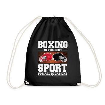 Boxing is the best sport for all occasions - Drawstring Bag - black - Front