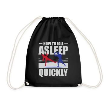 How to fall asleep quickly - Drawstring Bag - black - Front