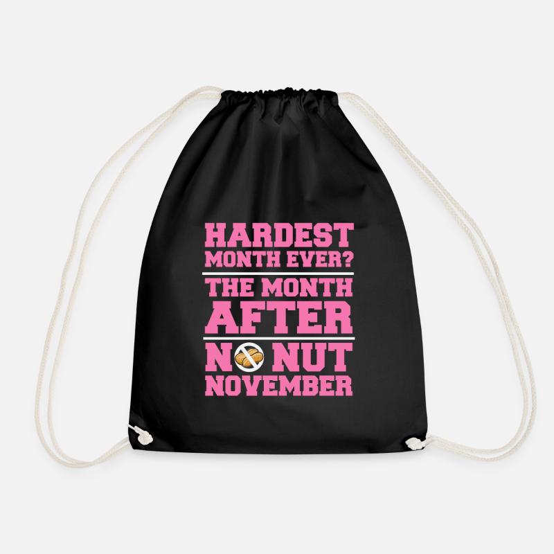 No Nut November - Turnbeutel - Schwarz