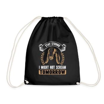 Nubian Goat Whispers - Drawstring Bag - black - Front