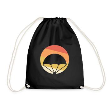 Parachute vintage - Sac de sport léger - noir - Devant