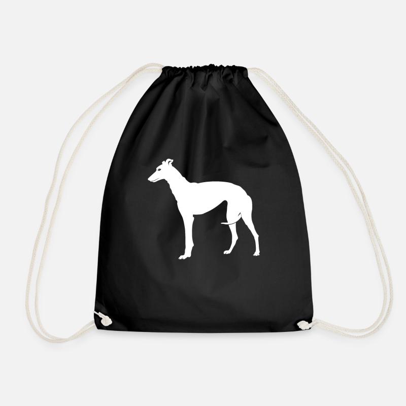 Greyhound Windhund - Turnbeutel - Schwarz