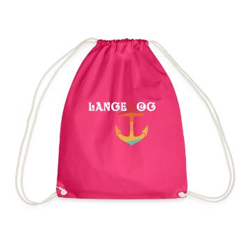 Langeoog with anchor - Drawstring Bag - fuchsia - Front