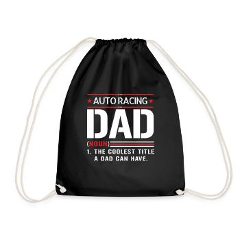 Papa course voiture papa dit - Sac de sport léger - noir - Devant