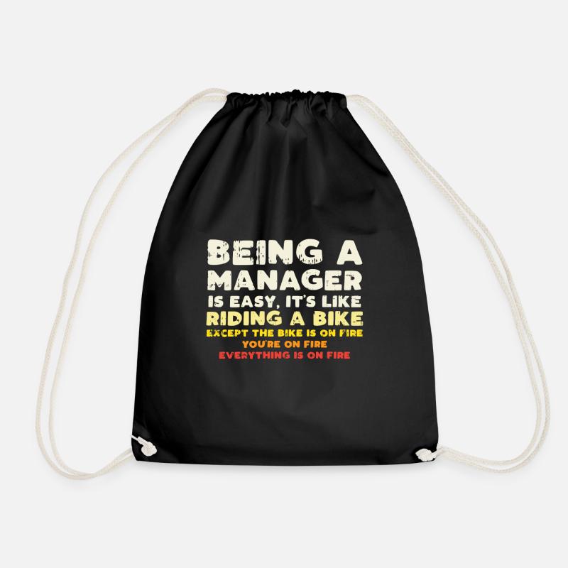 Manager Spruch Lustig - Turnbeutel - Schwarz