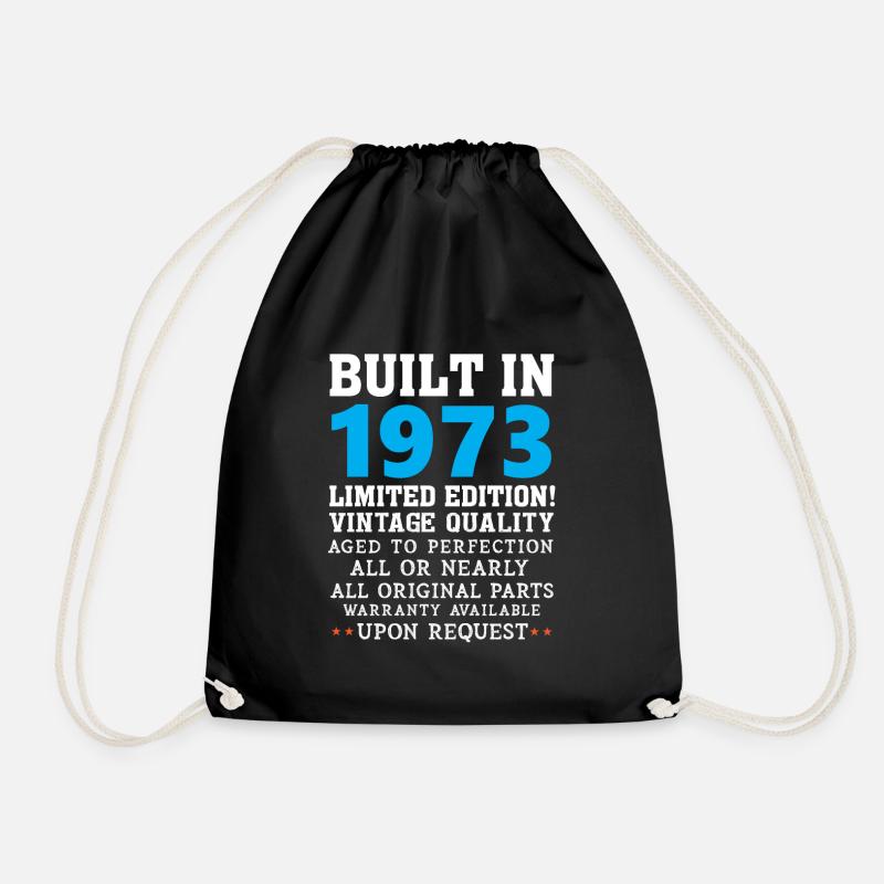 Built in 1973 - Built in 1973 - Drawstring Bag - black