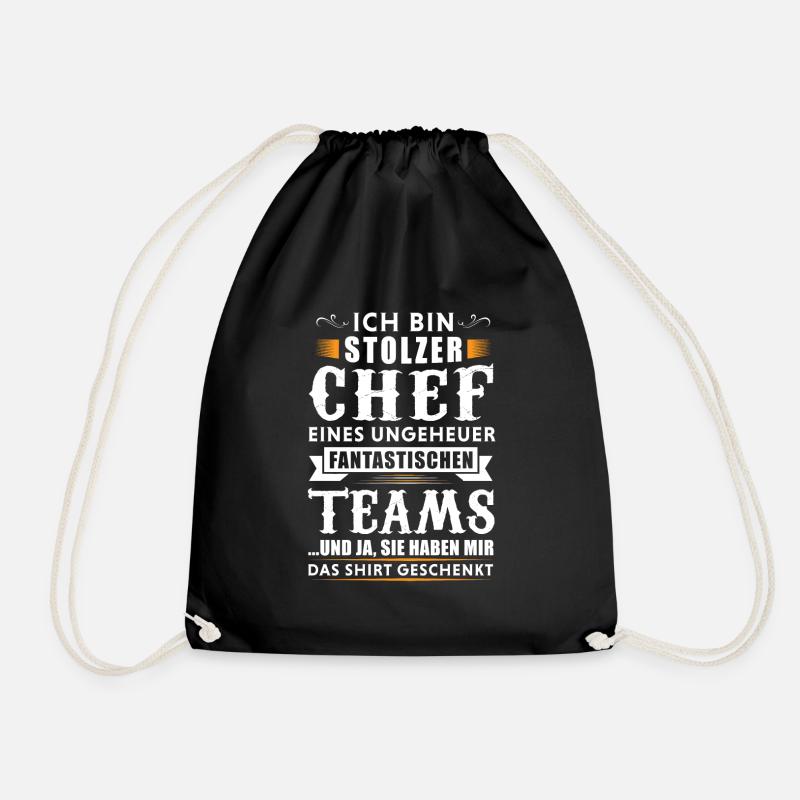 Stolzer Chef eines fantastischen Teams - Turnbeutel - Schwarz