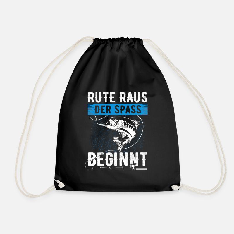 Rute raus, der Spaß beginnt - Turnbeutel - Schwarz