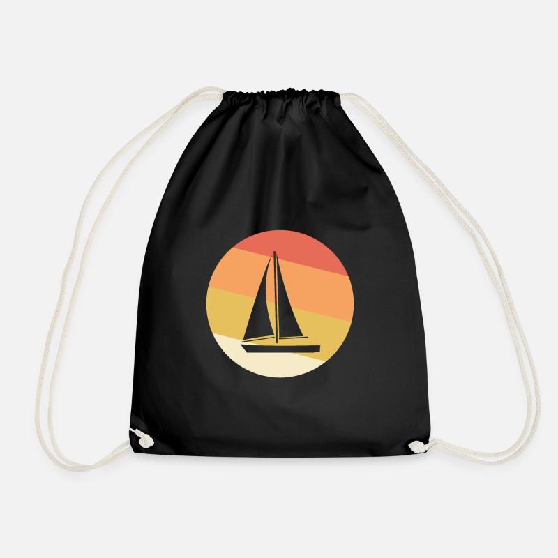 Vintage Segelschiff - Turnbeutel - Schwarz