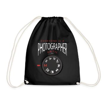 Everyone is a photographer until ... - Drawstring Bag - black - Front
