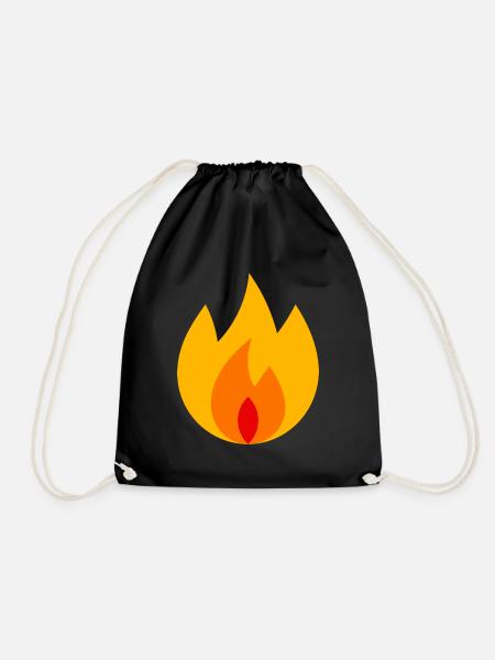 Feuer - Turnbeutel - Schwarz