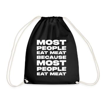 La plupart des gens mangent de la viande En disant - Sac de sport léger - noir - Devant