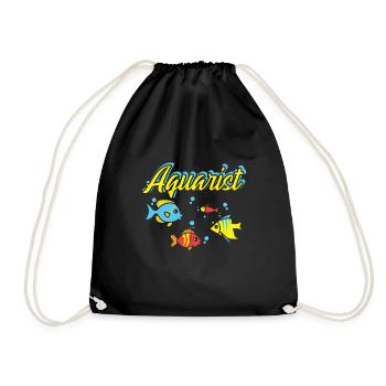 Aquarist Fish Tank Aquarist Fish Keeper - Drawstring Bag - black - Front