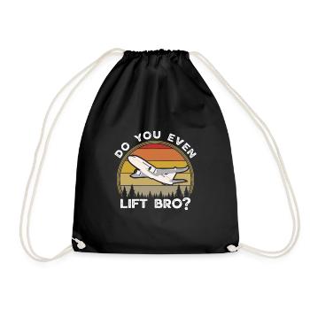 Pilote d’avion Aviation Soulevez-vous même Bro - Sac de sport léger - noir - Devant