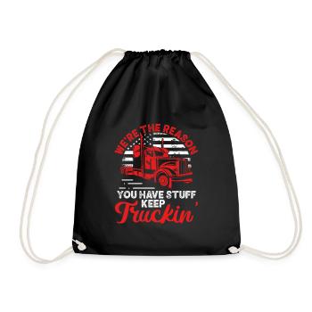 Cadeau de chauffeur de camion - Sac de sport léger - noir - Devant