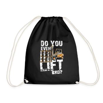 Soulevez-vous même bro opérateur de chariot élévateur - Sac de sport léger - noir - Devant