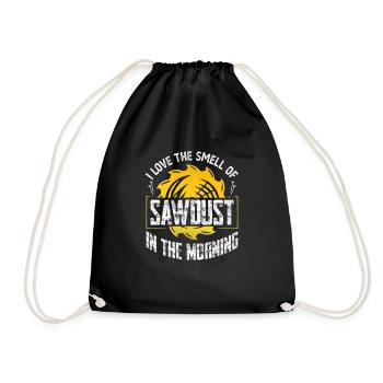 J’aime l’odeur de la sciure de bois le matin - Sac de sport léger - noir - Devant