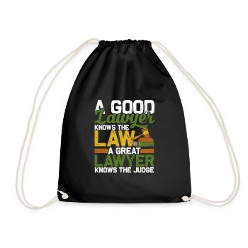 A Good Lawyer Knows The Law Great Barrister Judge - Drawstring Bag - black - Front